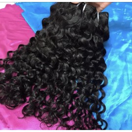 15A Grade Human Hair Bundles Bone Straight Natural Wave Original Burmese Curly Double Drawn Human Hair Wigs Bundles Suppliercolor: italy curly 1 bundle, Stretched Length: 12 inches