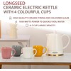 1.26 Quarts Ceramic Electric Kettle with Infuser & Cups Kit,
