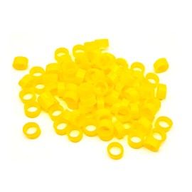 HOYIKI 200pcs Dental Color Code Rings, 6mm Silicone Non-Toxic Orthodontic Rings Accessory, Autoclavable Instrument Identification System for Dental Clinics (Yellow, S)