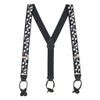 Suspender Store Novelty White Musical Notes on Black Suspenders -