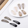 Cptots 20 PCS Metal Snap Hair Clips Water Drop No