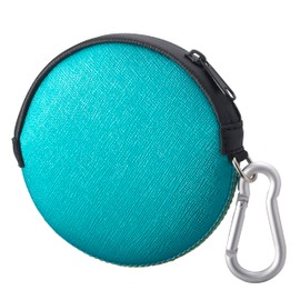 OneJoy Mini Round Coin Case with Clip, Ultra Lightweight, Waterproof, Zippered Mini Pouch, Earphones, Keys, Coin Storage, Unisex Compact Storage Case, blue