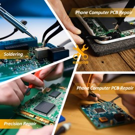 Adjustable PCB Holder Soldering Clamp for Circuit Board Helping Hand Soldering Tool Holder Motherboard PCB Frame Stand Clamp Printed with Soldering Iron Pen Holder
