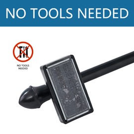 LaigenGanzi Magnetic Curtain Rods,Multi-Use Adjustable Appliance for Metal DoorsWindows,No Tools Needed，9-16 Inch，Black，4 Pack