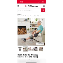 Medic Therapeutics Hot/Cold Gel Therapy Sleeve 3 Pack Small, Medium, Large NEW