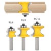 Sinoprotools Bullnose Bead Router Bits, 1/2-Inch Shank 3 Bits Set,