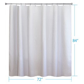 YISURE Cotton Fabric Shower Curtains, Extra Long 72x84 Inch All Natural Off White Luxury Shower Curtain for Bathroom Hotel Heavy Duty Washable