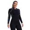 Lemorecn Womens 2mm Neoprene Long Sleeve Jacket Front Zipper Wetsuit