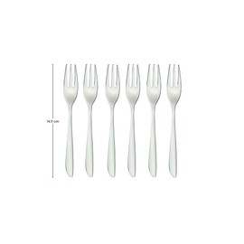Sambonet Rosenthal Leaf Pastry Forks Set of 6 – Stainless Steel