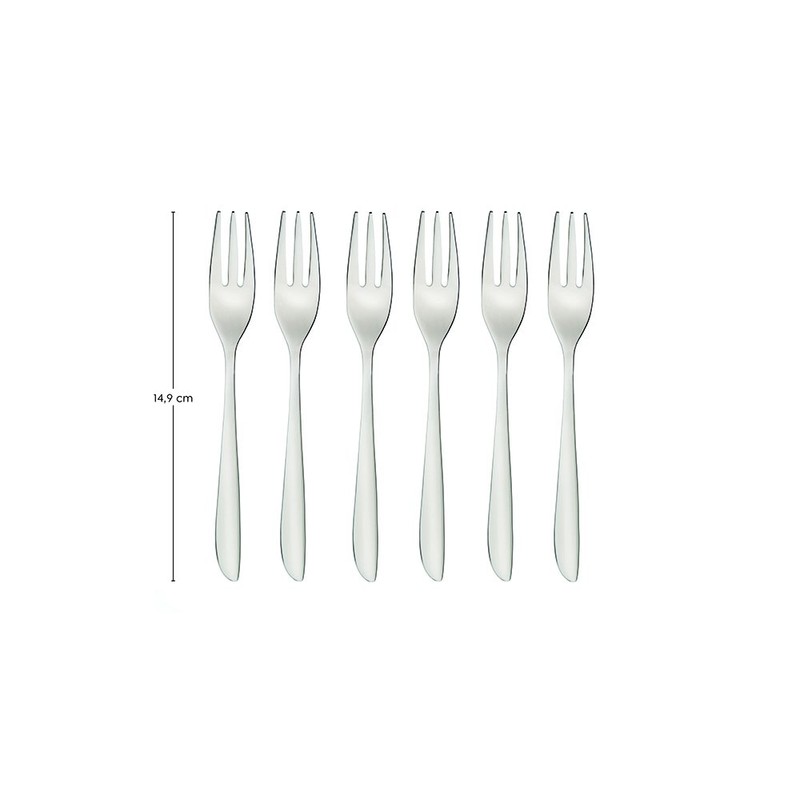 Sambonet Rosenthal Leaf Pastry Forks Set of 6 – Stainless