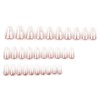 30Pcs French Tip False Nails - Almond Medium White Chrome