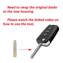 3 Buttons Key Fob Case Cover HYUNDAI i20 i30 i35 ix20 ix35 Veloster KIA Ceed Sportage Sorento Optima Key Case with For Hyundai i30 Key Button Pad Pin Removal Tool KIA Ceed Key Blade removal Tool