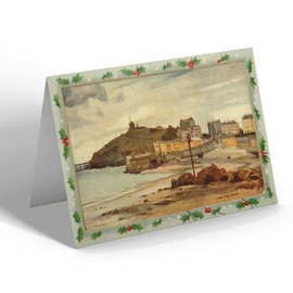 CHRISTMAS CARD - Vintage Wales - Low Tide, Tenby