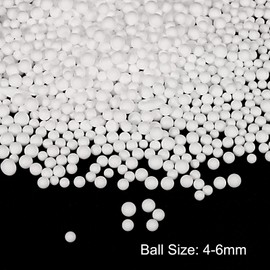 sourcing map Foam Beads Foam Balls 4-6mm for Wedding and Party Decorations, Tiny Packing Balls, Arts DIY Crafts Supplies (White,1 Pack Approx 2500pcs)