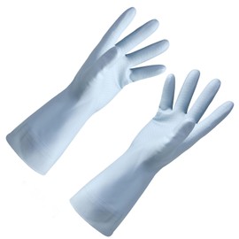 Kitchen Washing Gloves, PVC Waterproof Household Gloves for Bathroom (S)