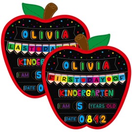First Day of School Board Sign with DIY Letters and Numbers - Kids DIY First and Last Day of Kindergarten Preschool Pre K 1st Grade Sign - Back to School Signs Supplies