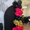 Hot Pink and Black Balloons, 60pcs 12 Inch Hot Pink