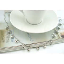 Boowhol Unisex Bell Friend Anklet Ankle Bracelet Adjustable 925 Sterling Silver Anklet