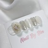 [Handmade Nail Tips] Wedding Glitter Nails - Short Ballerina /