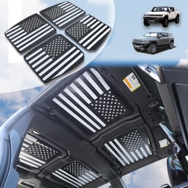 Roof Sunshade for 2024 2025 Hummer EV Accessories 4 Glass Visor Sunroof Sun Shade Protection Heat Insulation Top Window Cover UV Blocking Won't Sag for Hummer EV SUT SUV (American Flag)