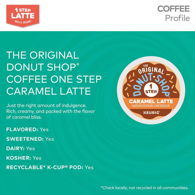 The Original Donut Shop, One Step Latte - Caramel Latte