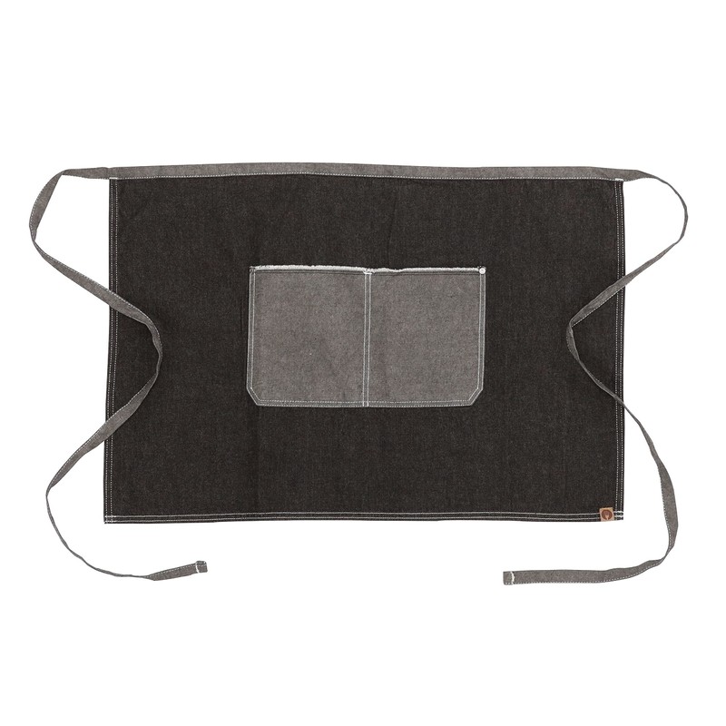 Chef Works AW044-BLK-0 Bronx Half Bistro Apron, Black
