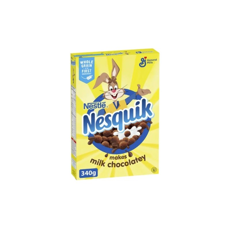 Nesquik Chocolate Breakfast Cereal, Whole Grains and Fibre, 340g