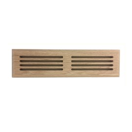 2 Inch x 14 Inch Red Oak Hardwood Vent Floor Register Surface Mount, Slotted Style, Unfinished
