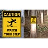 Berpahome (2 Pack) Caution Watch Your Step Signs, 10 x