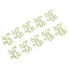 100PCS Cute Paper Clip Figure Shaped Electroplating Process Prevent Slip