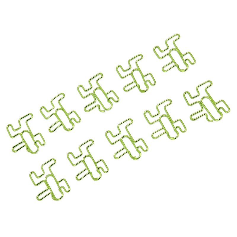 100PCS Cute Paper Clip Figure Shaped Electroplating Process Prevent Slip
