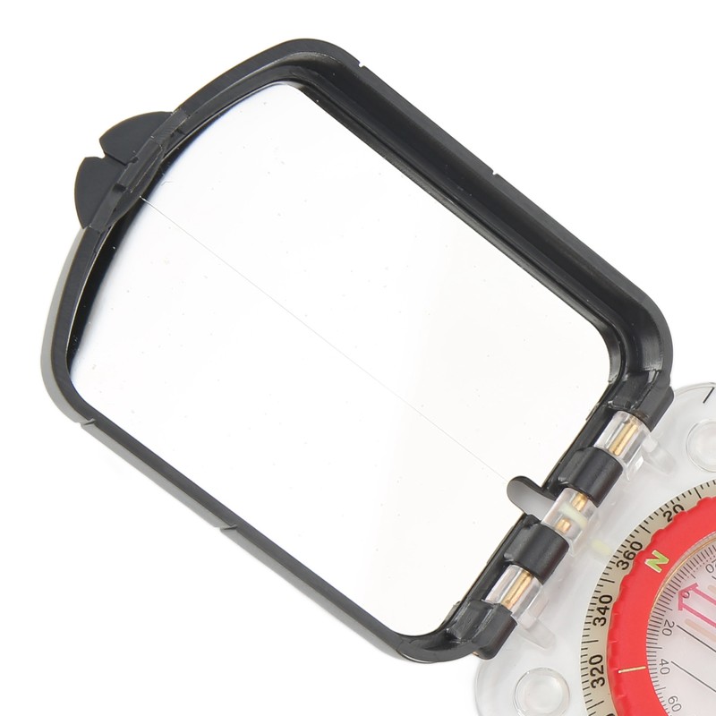 Multifunctional Plastic Compass with Scales Portable Gradiometer Magnifying Glass LED