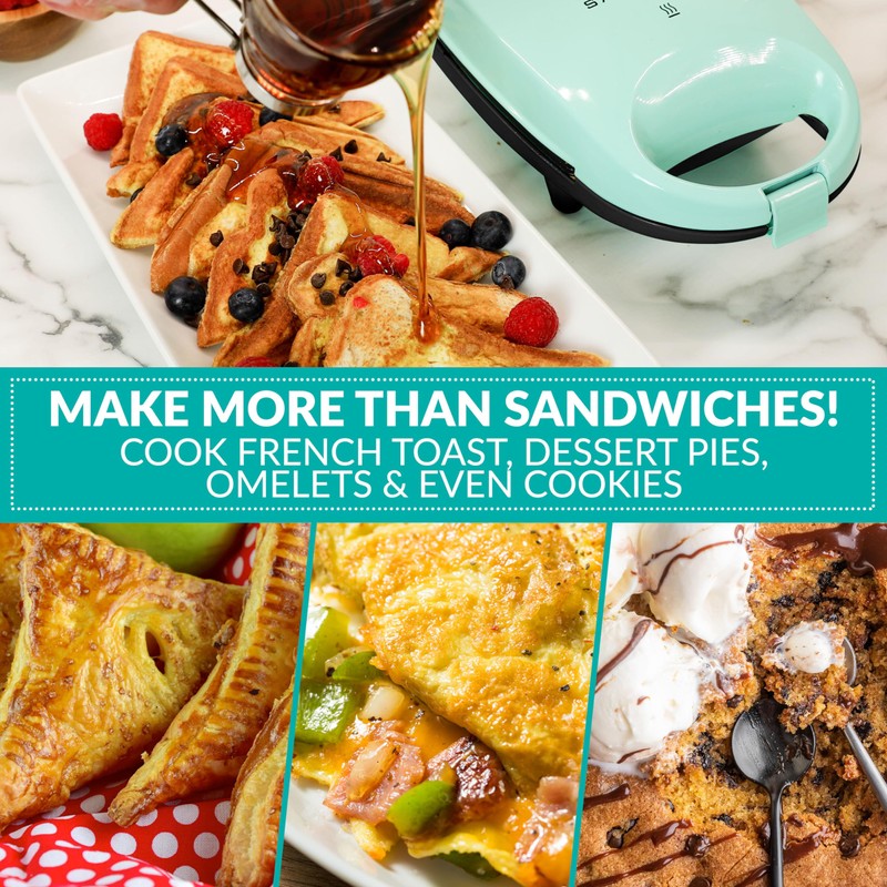 Nostalgia MyMini Personal Sandwich Maker, Nonstick Panini Press, Pizza Pockets,
