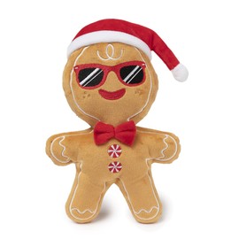Fuzzyard Mr./Mrs. Gingerbread Christmas Dog Toy (Small, Mr. Gingerbread)