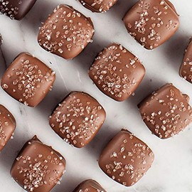 Milk Chocolate Sea Salt Caramels | River Street Sweets