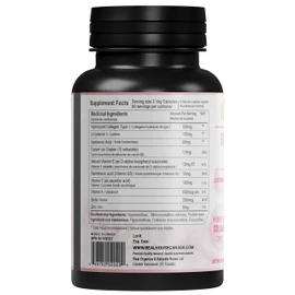Unique Formula Beauty Skin 25+ with Hydrolyzed Collagen Type I, Hyaluronic Acid, L-cysteine, Vitamin C, B5 & Copper for Healthy Skin, Nails, Bones & Joints - Easy Mixing Vital Nutrients (120 Capsules)