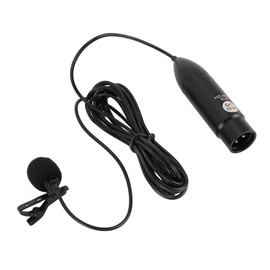 Phantom Power XLR Lavalier Microphone, Omnidirectional Lavalier Lapel Microphone, Noise Reduction Mono Lapel Mic, External Lav Mic for Filming, Podcast, Livestream, Interviews