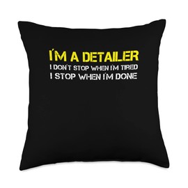 Auto Detailing Legend Car Detailer Throw Pillow
