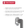 Gedotec Window handle right satin chrome | Tilt grid olive
