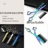 2 in 1 Hair Scissors with Comb, Professional Hair Cutting