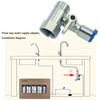 Stainless Steel Water Supply Adapter 1/2" x 1/2" x 3/8"