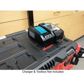 For Makita Milwaukee Packout Mount for Makita DC18RC, DC18SD, DC18RA, DC40RA Chargers - DC40RA