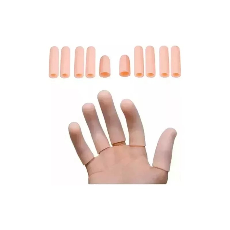Veraly Lote De 10 Protectores Para Dedos De Silicona Resistente