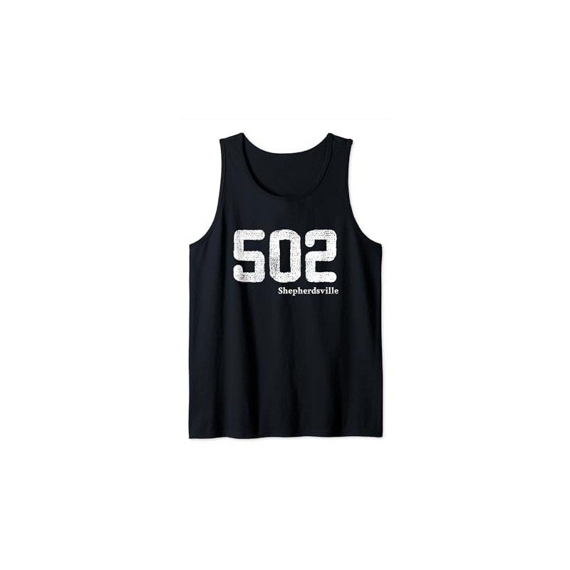 502 Area Code, Distressed, Shepherdsville, Kentucky Tank Top