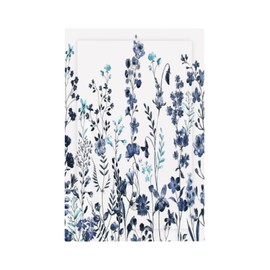 Blue Wildflower 1 Gang Light Switch Cover Floral Wall Plate Decorative Single Blank No Device Electrical Switchplate Faceplate for Home Decor Mid Size