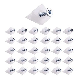 30pcs Drawer Repair Kit, Drawer Supports Drawer Bottom Sagging Repair Fix Mending Wedges, Drawer Repair Kit with Screws, Plastic Corner Brace Angle Code Bracket Fastener with Screws for Furniture