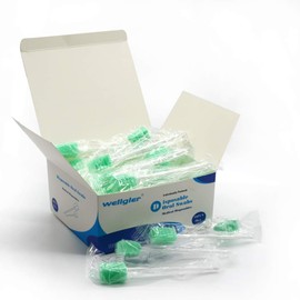 Wellgler's Disposable Oral Swabs,Sterile Sponge Mouth Swabs,Individually Wrapped (50pcs,Sky Blue)