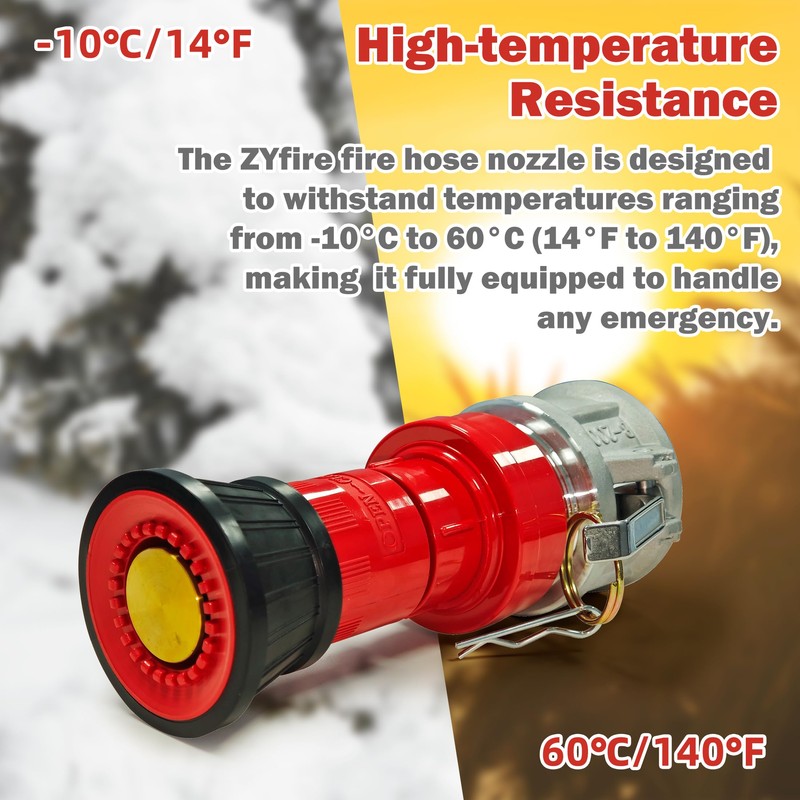 ZYfire Fire Hose Nozzle - 2" NPSH Heavy Duty Fire