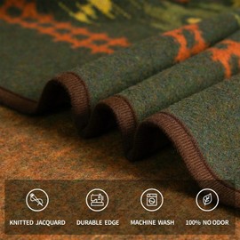 ACUSHLA Tragbare Kuscheldecke MerinoWolle Wolldecke warm Decke TV Decke Kuscheldecke (Wolle) – Geburtstagsgeschenke für Männer und Frauen (160 x 100cm, Myers Grün