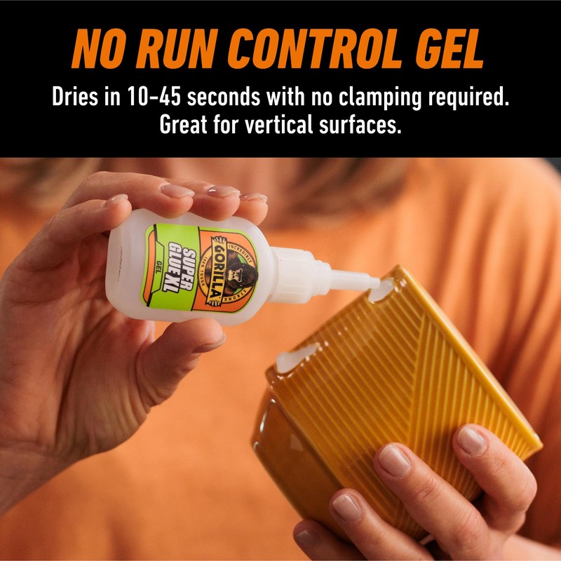Gorilla Super Glue Gel XL, Clear Glue, 25 Gram (Pack